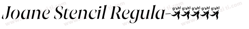 Joane Stencil Regula字体转换
